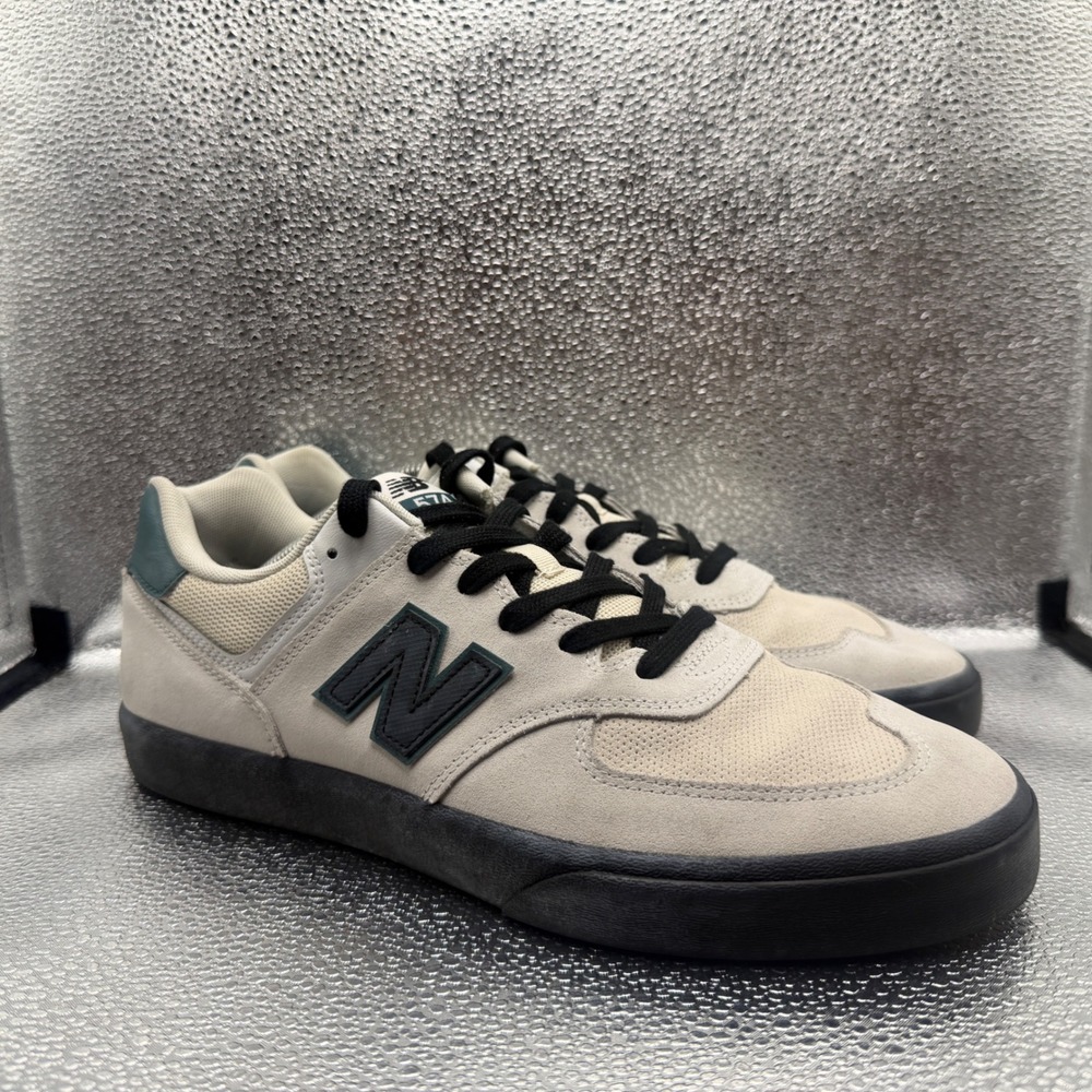 Size 12 New Balance NM574VSG Skate Shoes Mens‎ Cream Excellent Suede Low Top